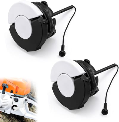 longziming - Tankdop Set - Kettingzaag Tankdeksel Set - Brandstof En Olie Doppen - Lekvrije Afsluiting - Gereedschaploze Montage - Robuuste Kunststof En Metaal - Weerbestendig Design - Perfecte Pasvorm - 2 Stuks