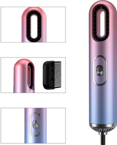 3-in-1 föhn, negatieve ionen föhn, met stylingmondstuk en diffuser, meerdere temperatuurinstellingen.