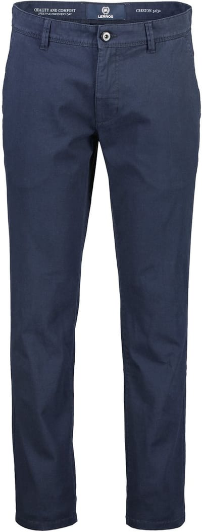 LERROS Chino met stretch, comfortabele pasvorm , Maat: W34_L32 , Kleur: CLASSIC NAVY , 98% katoen, 2% elastaan