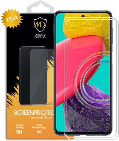 2-Pack MobyDefend Screenprotectors - Geschikt voor Samsung Galaxy M53 - Case-Friendly Screensavers - Gehard Glas