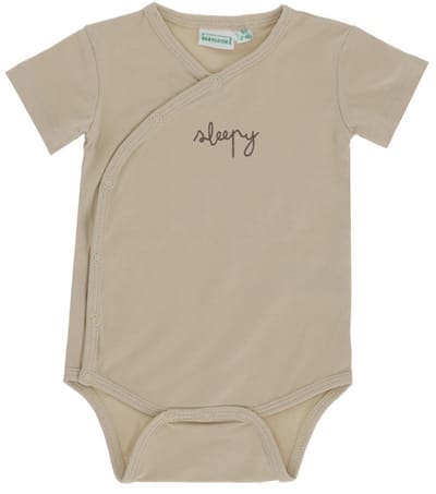 Babylook Romper Overslag Korte Mouw - Maat 50 - Oyster Gray