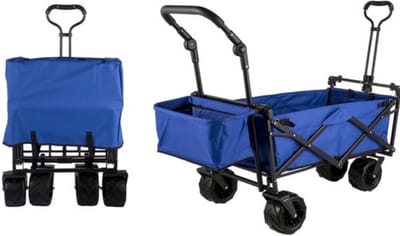 Opvouwbare bolderkar - Kinderenvervoer - Zwart - 220L - 150KG