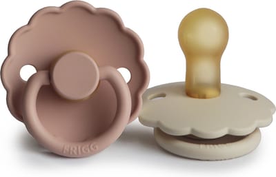 Frigg fopspeen - maat 1 0-6 maanden - 2 stuks - daisy - blush - cream