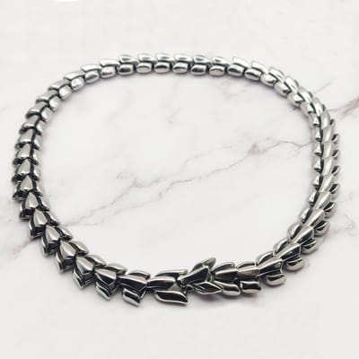 Mei's - Viking Dragon Skeleton - ketting heren - draak - RVS zilver - 50 cm