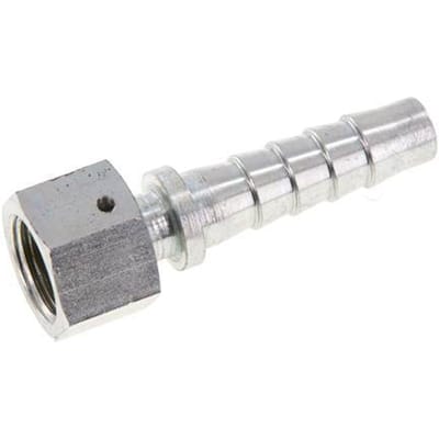13x25 mm & G1/2'' Verzinkt Stalen Slangpilaar met Wartelmoer DIN EN 14423 / DIN 2826
