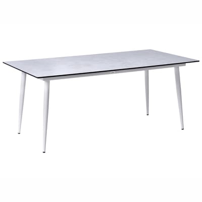 TOLENTINO - Tuintafel - Wit/Lichtgrijs - HPL/Aluminium