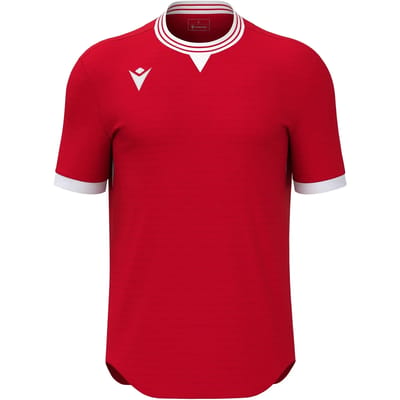 Macron Elves Shirt Korte Mouw Heren - Rood / Wit | Maat: M