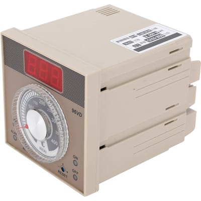 BERM Contrôleur de Température à Affichage Numérique Ajusteur Thermostat avec Bouton BEM 96VD beige