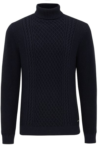 Tresanti FIORENZO | Cable knit roll neck Navy (TRKWJE126 - 803)