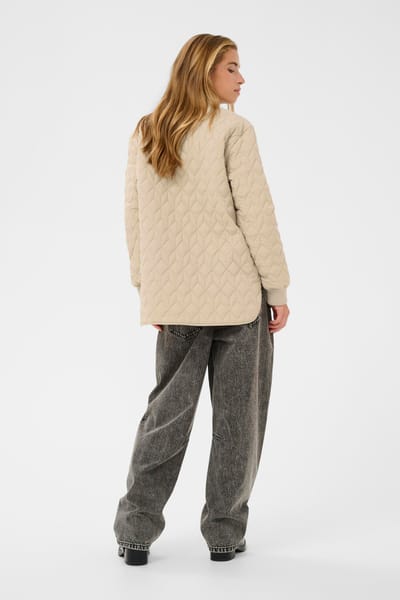 Kaffe KAleila Quilt Jacket Dames Jas - Feather Gray