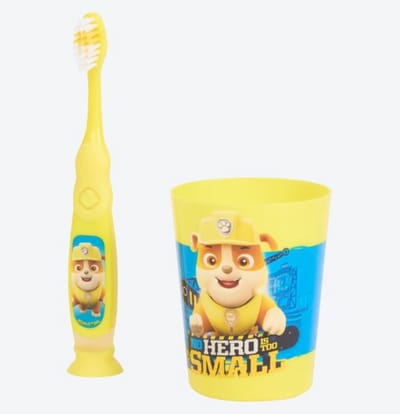 Paw Patrol Tandenborstelset voor kinderen 3+ met timer en zuignap - Rubble