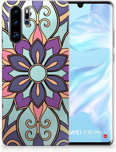 Huawei P30 Pro TPU Case Purple Flower