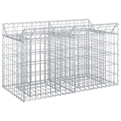 vidaXL - Gabion - verhoogd - bed - 100 - x - 50 - x - 60 - cm - Gegalvaniseerd - staal