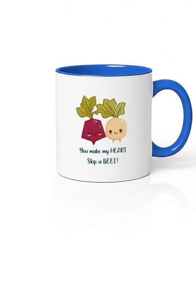 Mok met Biet Pun 'You make my HEART Skip a BEET!' - Grappig Valentijn Liefde Cadeau