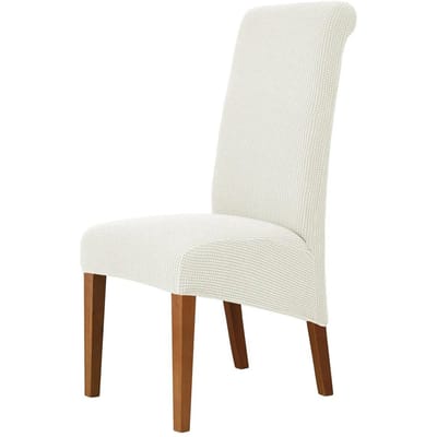 Hoge rugleuning en universele stoelhoes voor eetkamer Hotel XL M maat T Jacquard Extra grote stretch spandex stoelhoezen wasbaar M size (45-58cm)