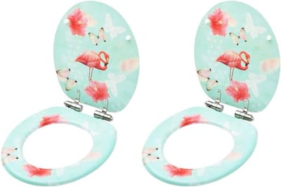 Toiletset 2 stuks - Toiletbril deksel - Badkamer opfrissen - Soft-close functie - 425 x 358 cm - Meerkleurig