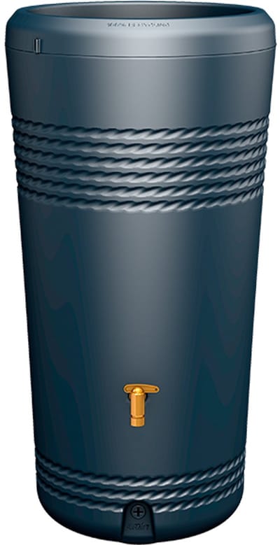 Garantia-Regenton Milo 2 in 1 - 230 L - Grafietgrijs - met kraantje - met geïntegreerde plantenbak