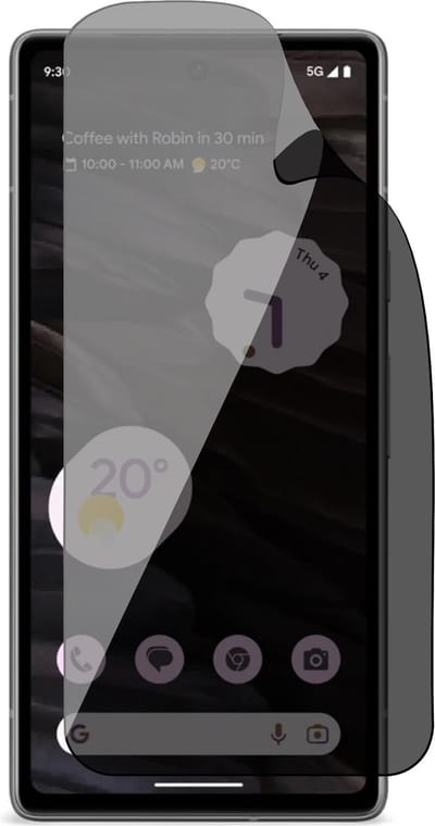 Privacy Screenprotector geschikt voor Google Pixel 7a - 1x FlexGuard Screen Protector