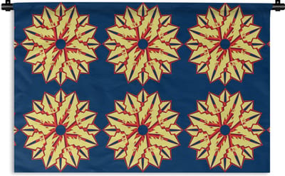 Wandkleed - Wanddoek - Sterren - Patronen - Abstract - 180x120 cm - Wandtapijt