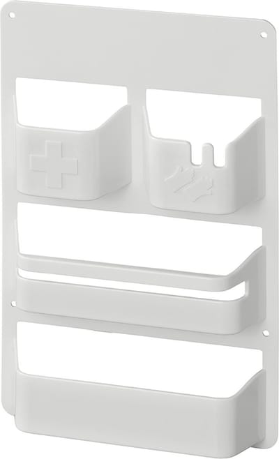 ProPlus Pocketorganizer - Opbergsysteem Caravan - 28 x 18 x 4.8 cm - Opbergrek - Pocket Kasset – Opbergen - Opberghouder voor cassettedeurtje – 4 Opbergvakken - ABS - Inclusief schroeven en 3M-stickers