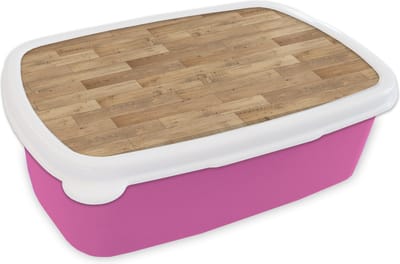 Broodtrommel Roze - Lunchbox - Brooddoos - Patroon - Parket - Patronen - 18x12x6 cm - Kinderen - Meisje