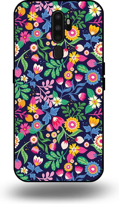 Smartphonica Telefoonhoesje geschikt voor OPPO A5 2020 met bloemen opdruk - TPU backcover case flower design geschikt voor OPPO A5 (2020)