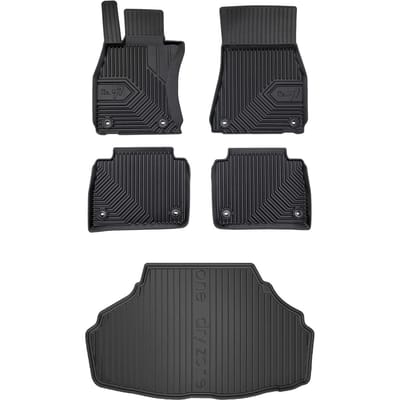 Frogum Line 77 - Automattenset + Kofferbakmat - Perfecte pasvorm - Geurloos TPE - Hoge beschermrand – Lexus LS IV