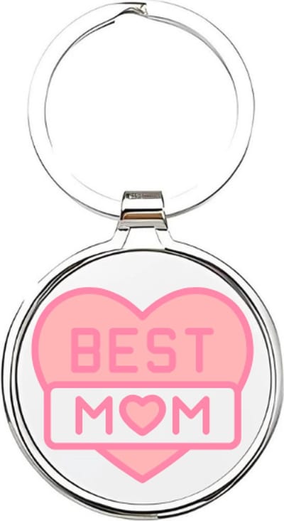 Akyol - Best mom Sleutelhanger - mama - moeders - Moeder sleutelhanger - mama sleutelhanger - Sleutelhanger mam - Familie sleutelhanger - moederdag cadeautje - Mama cadeau - mom - stiefmoeder - schoonmoeder - mothersday - 4 x 7,5 CM