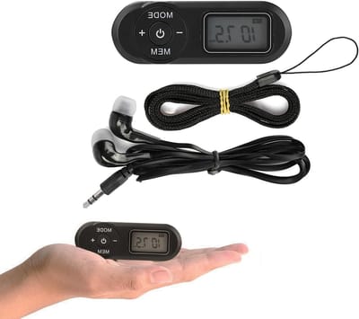 Draagbare FM Radio - Digitale Muziekspeler - Muziek Luisteren - DSP Signaalontvangst - 1.1 inch LCD - Zwart