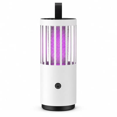 Oplaadbare Muggenlamp - 4000mAh Krachtige Insectenvernichter met USB - Compacte Elektrische Vliegenlamp met Nachtlampje - Draagbare Insectendoder voor Slaapkamer, Tuin en Camping