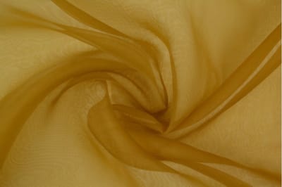 Organza stof - Donker okergeel - 1 meter - Per meter - 150cm breed