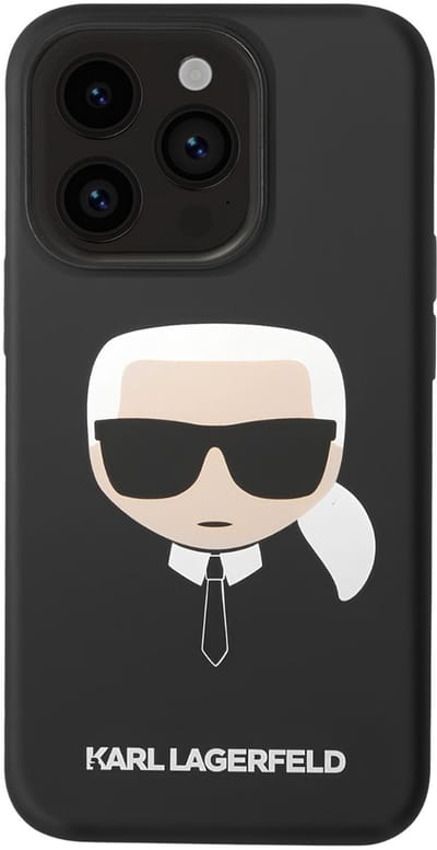 Karl Lagerfeld Silicone Back Cover Telefoonhoesje geschikt voor Apple iPhone 14 Pro Max – Bescherm je Telefoon & Kies Zwarte Kleur.