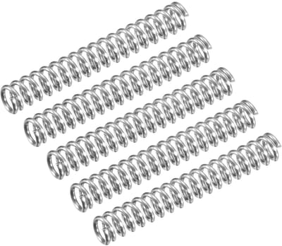 Compressieveren Set - Drukveren - Mechanische Toepassingen - Roestvrij Staal 304 - 3mm OD 0.5mm Draad - Zilvertint