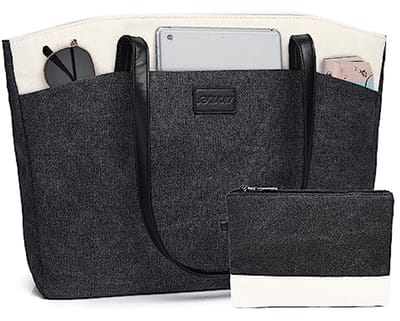 Waterdichte Laptoptas voor Dames 15,6 inch - Canvas Handtas voor Werk en School