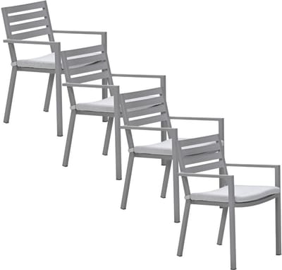 Garden Impressions Amarillo tuinstoel taupe - 4 stuks