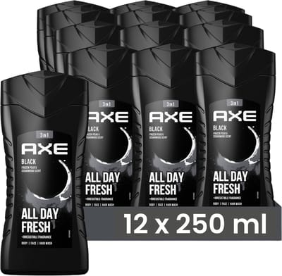 Axe Douchegel - Black - 250ML - 12 Stuks - Voordeelverpakking