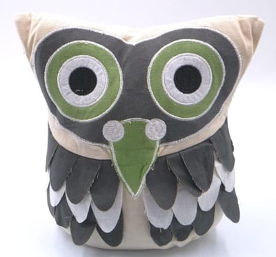 Deurstopper Uil - Zachte Stopper - Tocht Vrij - Stabiel Gewicht - 22x22x10 cm - Groen
