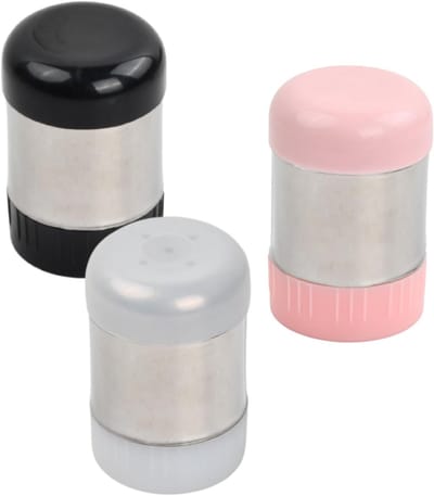 Zoutvaatje-Zout - en peperstrooierset 3 stuks mini strooiers van roestvrij staal voor tafelzout- zoutvaatjes voor keuken- kleine herbruikbare zoutvaatjes voor