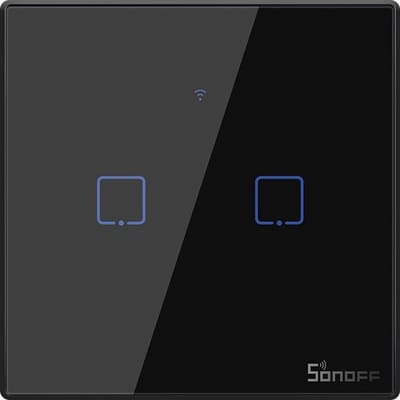 SONOFF T2/T3EU 433 MHz RF Wi-Fi aanraakwandenschakelaar, slimme scènebediening via de eWeLink afstandsbediening, spraakbesturing met Alexa en Google Home