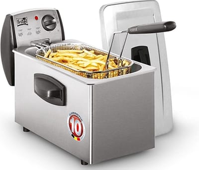 FRITEL Frituurpan - FR 1450 - Friteuse met Antistofdeksel - 2-4 Personen - Koude zone - 2200W - 3 liter - 10 jaar Garantie