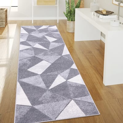 Paco Home Vloerkleed Woonkamer Laagpolig Vintage Abstract Modern Geometrisch Ruitpatroon 60x100 cm