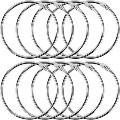 Boekringen 80mm - 10 Stuks Metalen Ringen met Snelle Sluiting voor Sleutelhangers, Albums en Mappen - Duurzaam en Veelzijdig voor Creatieve Projecten
