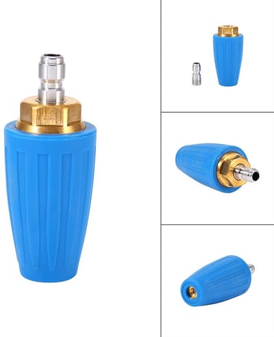 Dailygoods- Mondstuk Roterend 3600 PSI - Hogedrukreiniger Turbo-mondstuk - Slijtvaste Snelkoppeling - Voor Terrassen/Opritten - Verhoogde Reinigingsefficiëntie