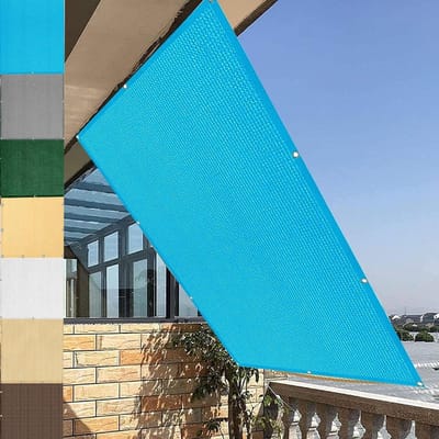 Balkon Privacy Scherm - Inkijkbescherming Tuin - Buiten Leven - UV Bestendig 95% - 145x850cm - Blauw