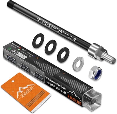 Verstelbare Thru Axle Adapter voor Fietstrailer Koppeling - M12 x 1.5, 172-178 mm, Roestvrij Staal, Duurzaam en Lichtgewicht