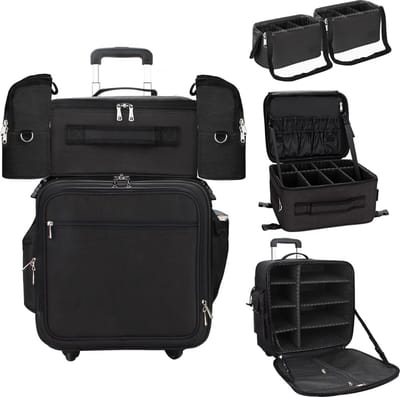 Lexium Kapperskoffer - Visagiekoffer - Make up koffer - Make up trolley - Kappers koffer - Beautycase - Cosmetica koffer - Kapperstas