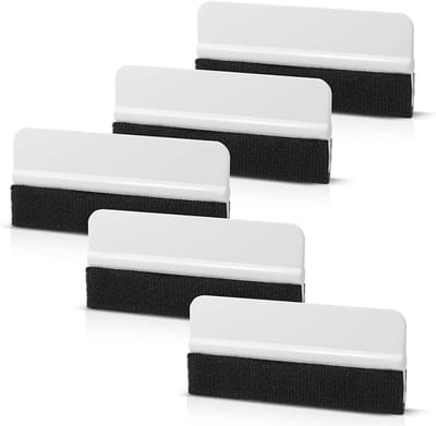 JHUBERS- Rakel 10,2 cm - Vilt/rubber rand - Vinyl-schraper - Sticker-applicator - Auto-verpakkingsgereedschap - PP-kunststof. - Foliewrakel