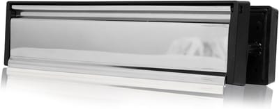 Insteekbrievenbus 10 Inch - Gepolijst Chroom - Tochtstrips en Anti-inbraak