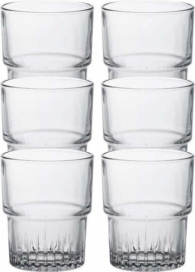 Duralex koffie/espresso glazen Empilable - 6x stuks - transparant - 160 ml - Drinkglazen