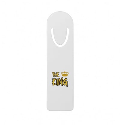 Hacebo® - The king metalen boekenlegger - Koning - iemand die zich voelt als een koning - verjaardagscadeau - kroontje - kado - gift - geschenk Bladwijzer boekenleggers - 12.7 cm x 3.2cm